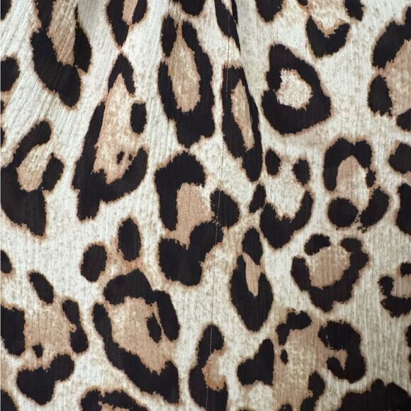 Leopard Print Bell Cuff Blouse Size S - Picture 6 of 6